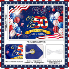 250th Anniversary American Backdrop for 4th of July Celebrations