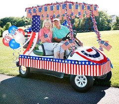 Tryly 4th of July Golf Cart Decorations Kit, Patriotic Parade Golf Cart Decor –