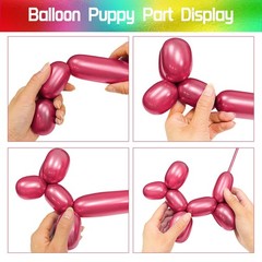 100Pcs 260 Balloons Metallic Long Balloons for balloon animals, Thickening Sk…