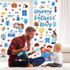 6 Sheets Father’s Day Window Clings Happy Father’s Day Best Dad I Love Dad