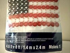July 4th Independence Day Balloon Backdrop Kit 120 Pieces 8 Feet Red White Blue