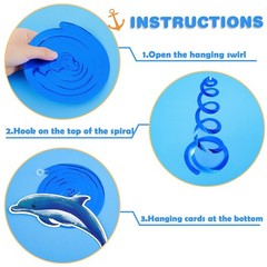 WERNNSAI 24 Pcs Ocean Party Hanging Swirls – Ocean Theme Party Decorations Sea A