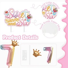 Sweet Sassy And Seven Birthday Decorations- 7th Birthday Decorations For Girl…