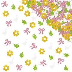 120 PCS Silly Goose Confetti Pink Bow White Pink Glitter Table Scatter