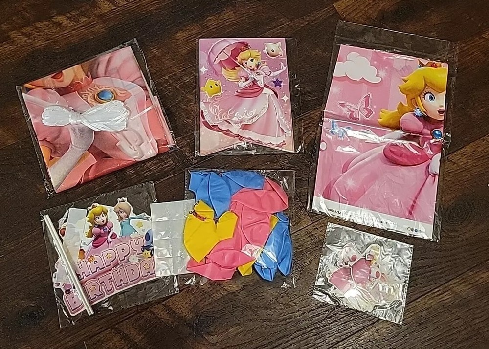 Princess Peach Birthday Party Decorations Supplies