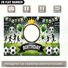 1pc 2D Personalized Custom Name Text Number Soccer Party Banner Football Decor❀