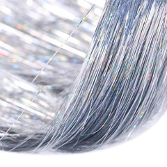 Silver Christmas Tree Icicle Tinsel Foil Fringe Strands 18 Inch 10000 PCS