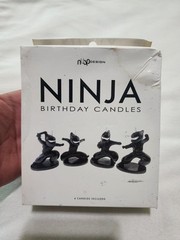Ninja Birthday Party Cake Candles Set of 4 Pcs By Nuop Design NEW