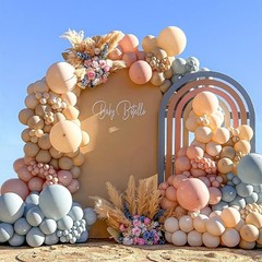 Gender Reveal Balloons Garland Kit,Dusty Pink and Dusty Blue Sand White Ballo…