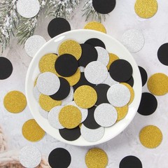 Silver Black Gold Party Decorations – 300Pcs Paper Glitter Confetti Birthday …