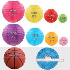Colorful 16-Piece Paper Lantern Set – Perfect for Weddings and Celebrations