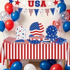 4th of July Decorations, 119PCs Fourth Party 250th Anniversary Patriotic