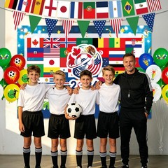 Soccer Party Decorations, 60×70 Inch Vibrant Soccer Backdrop Banner Hanging S…