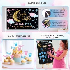 191 Pc Twinkle Twinkle Little Star Gender Reveal Decorations, Boy or Girl | 2…