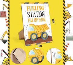 Construction Birthday Party Sign, Fueling Station Sign, Construction Party Decor
