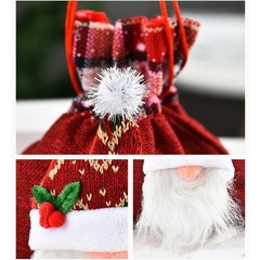 Christmas Drawstring Bag 3D Swedish Santa Gnome Candy Bags Jewelry Packaging Bag
