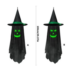 Halloween Fabric Specter With Light Outdoor Hanging Decoration For Themed