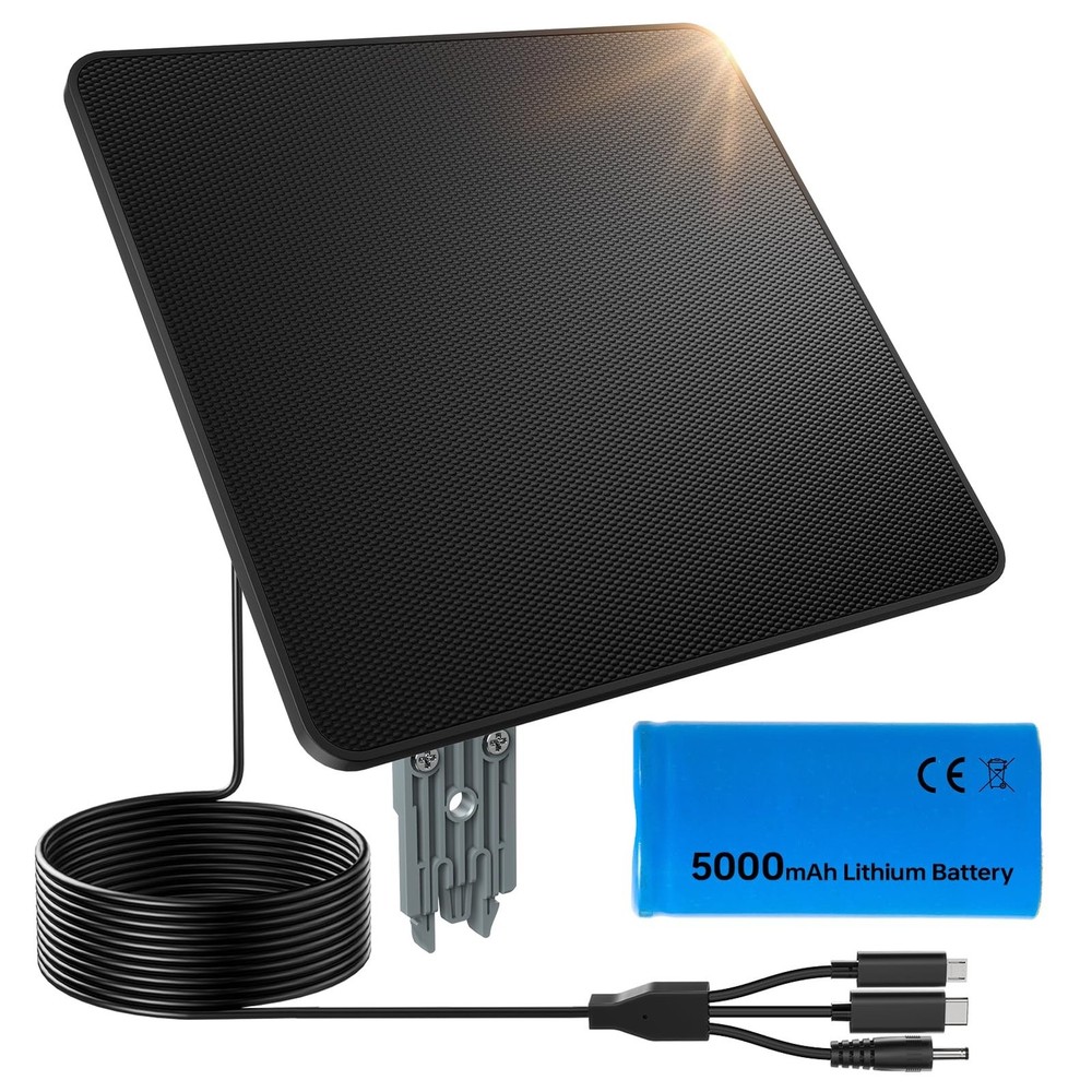 KJK 6W Solar Panel for Ring Camera, Trail Camera Solar Panel Charger with 500…