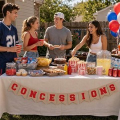 Concessions Banner, Concession Stand Banner Sign for Baseball Party Decoratio…