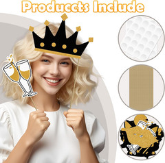 Photo Booth Props, 24PCS Photobooth Props, Funny Photo Props Party Props Access