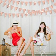 30Ft Rose Gold Party Decoration Rose Pink Triangle Pennant Banner Blush Pink …