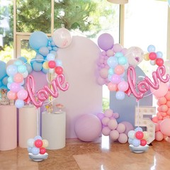 Balloon Round Arch Column Stand Set of 2 Pack,Stand Round Balloon Column Arch…