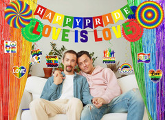 34PCS Pride Decorations Rainbow Party Set for Office – Pride Month Love Is Love