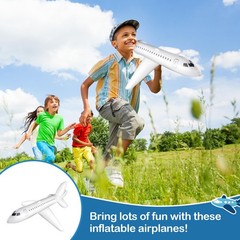 3 Pcs 40 Inch White Large Inflatable Airplane Balloon Aviation Themed Decorat…