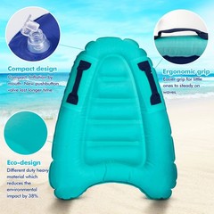 Inflatable Surf Body Board with Handles, Lightweight Swimming Floating Surfbo…