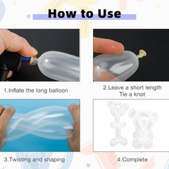 260 Balloons, 100 PCS Clear Long Balloons, Twisting Animal Balloon Clear Long…
