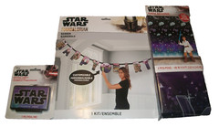 3 Pcs Star Wars Photo Backdrop, Birthday Party Decorations Candle, Banner (B11)
