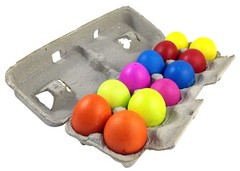 Confetti-Filled Eggs in Assorted Colors Made from Real Eggshells (Cascarones)…
