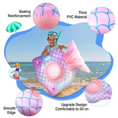Premium Thickened Mermaid Pool Float for Kids & Adults – Large Inflatable Tail