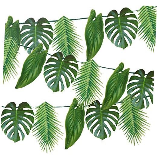 Tropical Palm Leaf Garland Party Decorations, Length 2.6M, 8.5 FT, PALMBUNTING