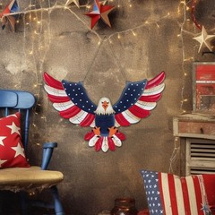 Patriotic American Eagle Wall Art 22» Metal 4th of July Indoor Outdoor Decor
