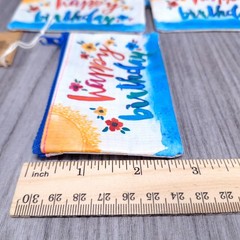 Natural Life Happy Birthday BOHO Recycled Coin Purse Gift Pouches Lot of 5
