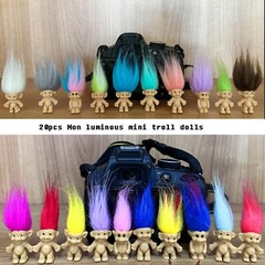 30pcs Luminous Mini Troll Dolls Glow in The Dark Vintage Action Figures Lucky…