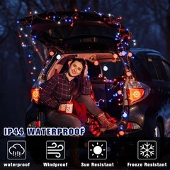 Create Festive Vibes with 33ft Red White Blue Golf Cart LED Lights – 100 Bulbs