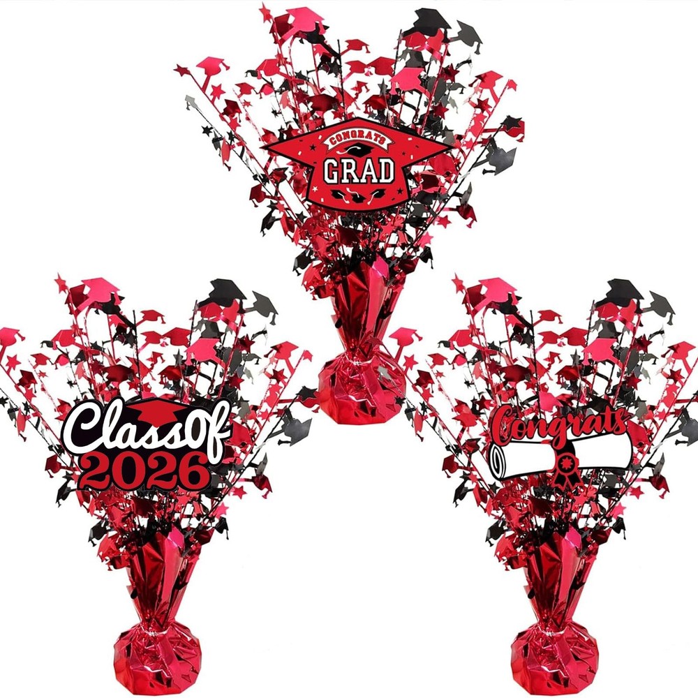 3 Pcs Graduation Table Centerpieces – Balloon Weight Centerpieces Blue Glitte…