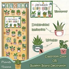 Welcome Back To School Classroom Door Decoration Plant Theme Notice Board