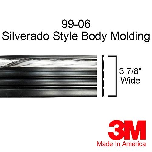 Black Chrome Side Body Trim Molding for 1999-2006 Chevy Half Roll – 10 ft