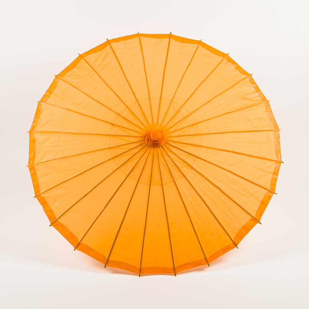 32″ Orange Parasol Umbrella, Premium Nylon with Elegant Handle