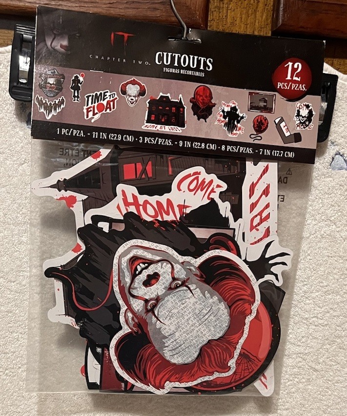 IT CHAPTER 2 scary Halloween Cutouts 12pcs Pennywise Neibolt house red balloon