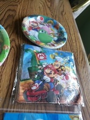Super Mario Bros Party Supplies for Kids Birthday Party 92 PC Set Plates Napkins