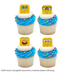 SpongeBob SquarePants™ Mood Faces Rings, SpongeBob Cupcake Decorations Featur…