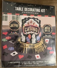 Amscan Casino Decorating Kit Party Supplies Set. Free Shipping 4 Pieces