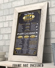 High School Reunion Class 1964 – 11×14 Unframed Poster Perfect Party Decoration