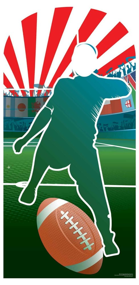 Rugby World Tournament Lifesize Stand-Carton Cutout – Party Mix Photo