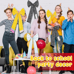 3 Pcs Back to School Decorations 31.5 Inches Large Wall Bow Giant Bow Pencil Com