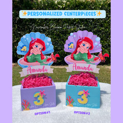 Little Mermaid Centerpieces, Ariel birthday Party Supplies, Disney princess